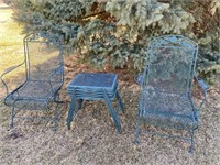 Iron Patio Chairs & 5 Tables