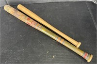 (E) Wooden Toy Baseball Bats. 18 x 1 1/2 And 23