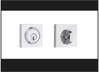 Baldwin Chrome Single Cylinder Square Deadbolt