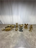 Assortment of gold painted marine animals and