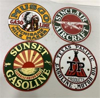 Musgo, Sinclair, Texas Pacific and Sunset  signs