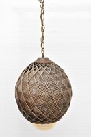 Mid Century Rattan Pendant Hanging Light