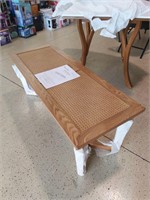 Bench with Solid Wood Frame Warm Honey Finish