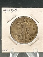 1943 – S 90% Silver Walking Liberty Half Dollar