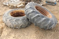 (2) Firestone 18.4-34 Tractor Tires on Double