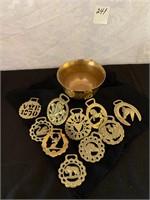 10 English Harness Brass Medallions