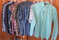 Men's Wrangler Plaid Button Up Shirts (14) Large