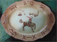(2) Vintage California Pottery Platters Plus