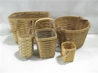 Five Longaberger Baskets Largest 15"