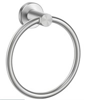 FORIOUS Brushed Nickel Towel Ring