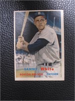 1957 TOPPS #163 SAMMY WHITE RED SOX VINTAGE