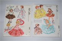 (2) Vtg McCall's Doll Clothing Patterns 2084 1891