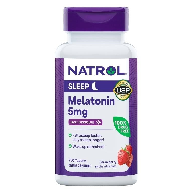 Natrol Melatonin 5mg  Fast Dissolve  250 Tabs