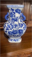 Blue and White Oriental Vase