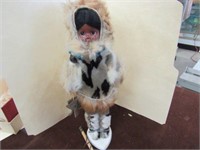 Vintage Indian or Eskimo Doll Fur Clothes dated