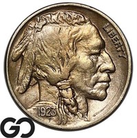 1923 Buffalo Nickel, Details, AU++/Unc Better Date