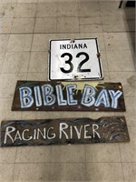 Wooden Signs & IN 32 Sign