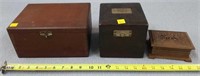 3- Antique Wooden Boxes