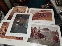 Vintage Revolution War, Frontier, & .ore Prints,