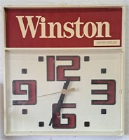 ELECTRIC WINSTON CIGARETTE ADVERTISING CLOCK 17"