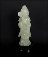 Carved Harstone Statue of Quan Yin Immortal