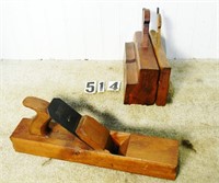 3 – Various wooden planes, refinished, Vg: “F.