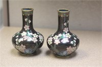 Pair of Chinese Cloisonne Vases