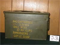 5.56mm Military Ammo Steel Storage Box with Snap