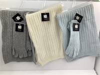 KB AND COMPANY SCARVES AND KNIT GLOVES-NEW