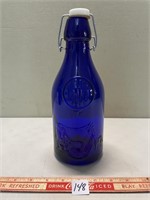 PRETTY COLBALT BLUE MILK BOTTLE