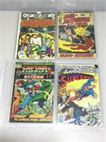 Assorted vintage comic books in sleeves.