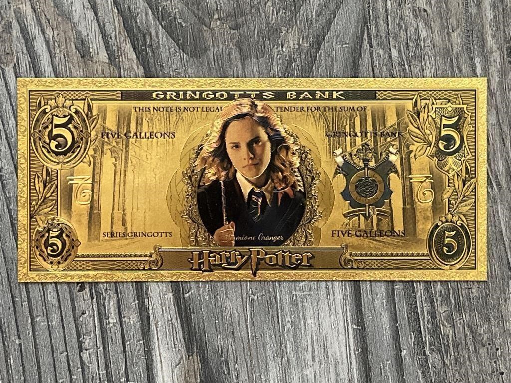 Harry Potter 24K Good Coated Collector Note