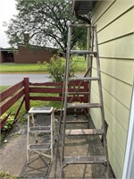 wood step ladder, small ladder