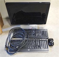 HP 20" monitor, keyboards and mouse
