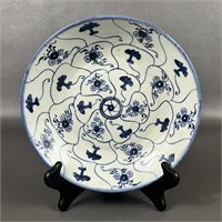 9" Chinese Qing Dynasty Lingzhi Motif Dish