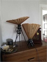 Pair of Vintage Paper fan lights