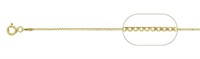 Gold Plated 1mm Box Chain 18"