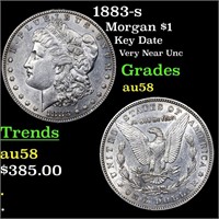 1883-s Morgan $1 Grades Choice AU/BU Slider