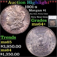 *Highlight* 1901-s Morgan $1 Graded ms64+