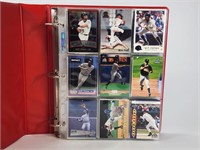 BINDER FULL OF ASSORTED BASEBALL CARDS