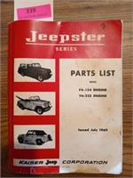 Jeepster series parts list July 1969