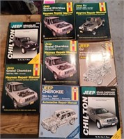 8 Jeep repair manuals, all models