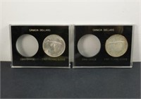 Pair of 1967 Canadian Flying Goose Silver Dollars