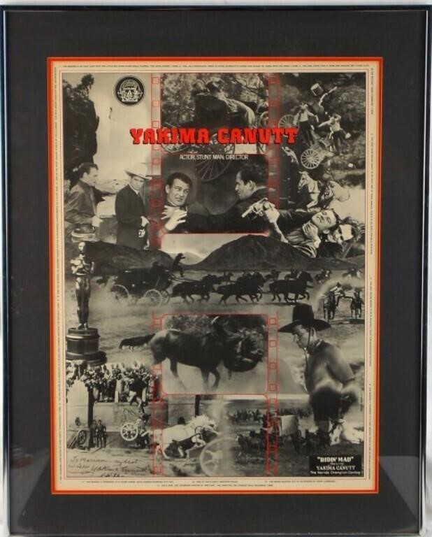 Yakima Canutt signed Western poster