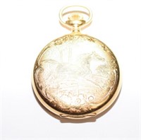 ANTIQUE STYLE HORSE POCKET WATCH !