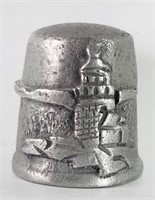 Thimble Rawcliffe Pewter Sewing Signed