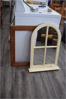 Wooden Frame and Decorative Mirror