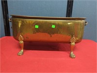 Large brass planter with handles