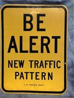 "Be Alert" Road Sign