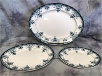 English Semi Porcelain Platters -1 Chipped